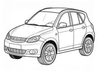 Passenger car coloring page