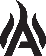 Vector A Letter Logo (Isolated, Transparent)