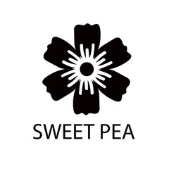 “Sweet Pea Flower Logo Vector Design”