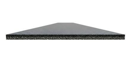 Grey textured surface, close-up with porous underside, cutout, PNG isolated on white or transparent background