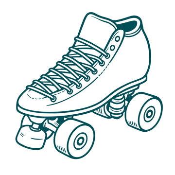 cassic roller derby skate illustration