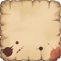 Old Scroll With Blood Splatter