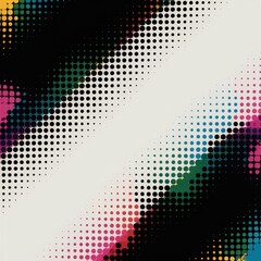 Colorful Halftone Dots Abstract