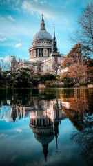 Buildings got Reflections in water