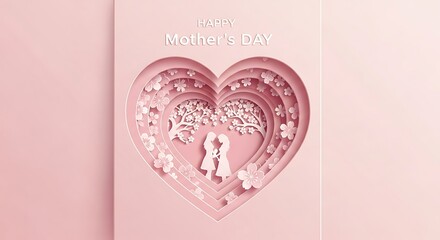 Elegant pink heart-shaped wedding invitation card design.