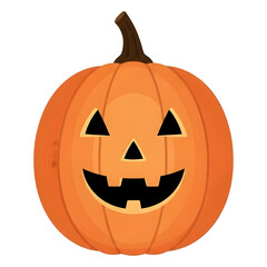 Fototapeta premium Smiling Jack-o'-Lantern on Transparent Background