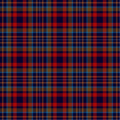 Blue, Red, Brown, Orange Tartan Weave Pattern - Tile