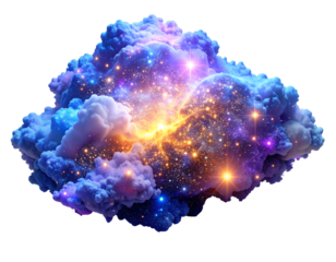 Vibrant Cosmic Nebula: Luminous Digital Art of Stars, Gas, and Dust in Deep Space