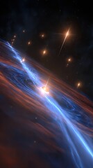 Colorful Cosmic Spiral Galaxy