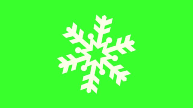 snowflake animation . Vibrant neon snowflake animation . 