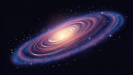 Vibrant Spiral Galaxy in Deep Space with Stars and Cosmic Dust.
