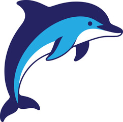 Fototapeta premium dolphin isolated on white background