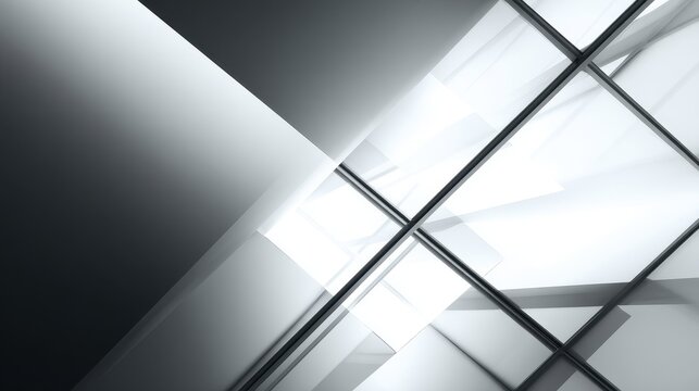 Modern Abstract Architectural Glass Geometry Background with Copyspace for Design