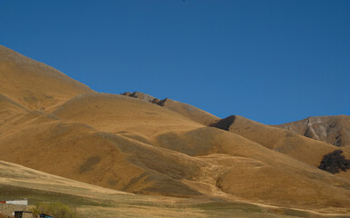 mountain landscape with blue sky
