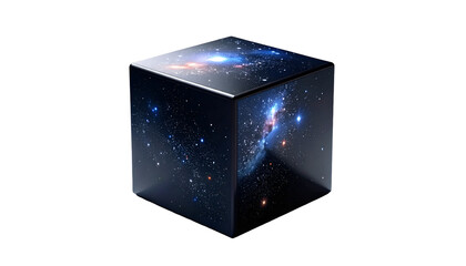 Abstract Cosmic Cube: Universe Contained with Stars, Galaxies, and Nebulae in Deep Space