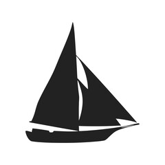 vector sailboats silhouette