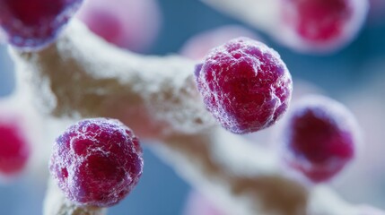 Frost-kissed berry clusters on abstract branches, winter solstice whispers, magical culinary alchemy, mythical frostberries adorn icy wonderland