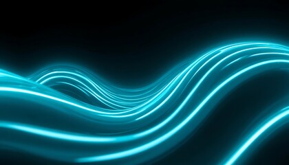 Obraz premium Abstract futuristic blue light wave background