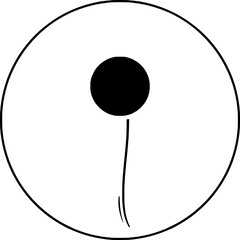 Logo line design with black circle 