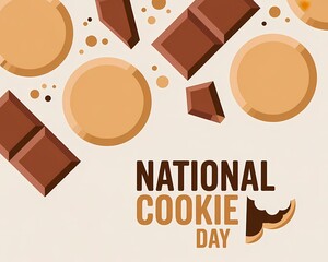 Celebrate national cookie day with delicious cookies and chocolate pieces