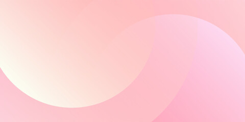 Minimalist banner background, pastel colorful, pink and yellow gradations. Circle effect style geometric, abstract background. VECTOR ILUSTRATION