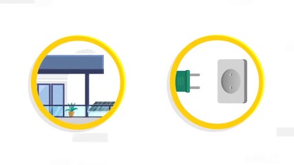 Animated renewable energy plant using smart grid and eco-friendly clean power generation system - Powered by Adobe