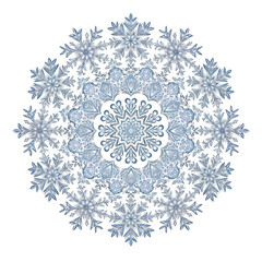 Intricate snowflake mandala design