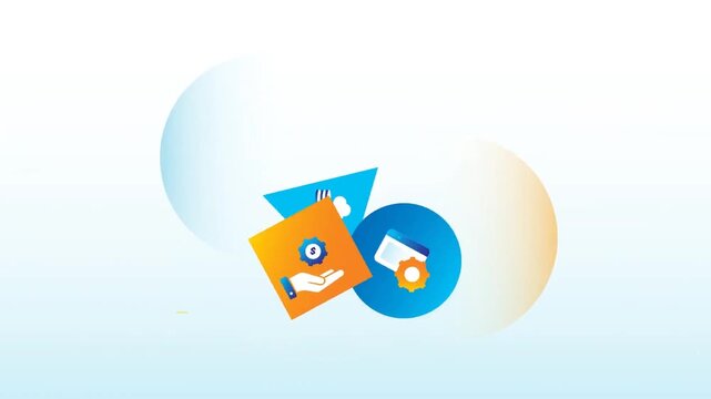 Online marketing and social media advertising strategy animation with digital campaign optimization concept