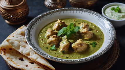 chiken creamy white haandi with chapati