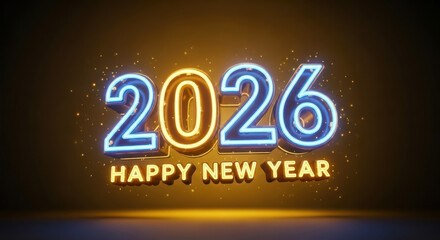 Happy New Year 2026 Fireworks Celebration