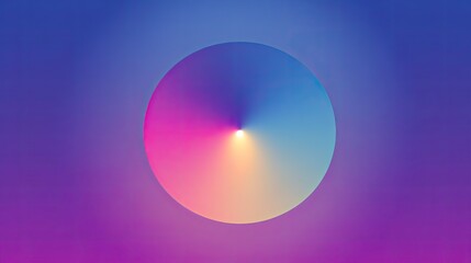 Soft Gradient Circle Design with Vibrant Color Transition in Blue and Pink Tones for Creative Projects