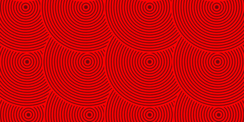 Simple red circle background with dynamic shapes composition of modern abstract design art.