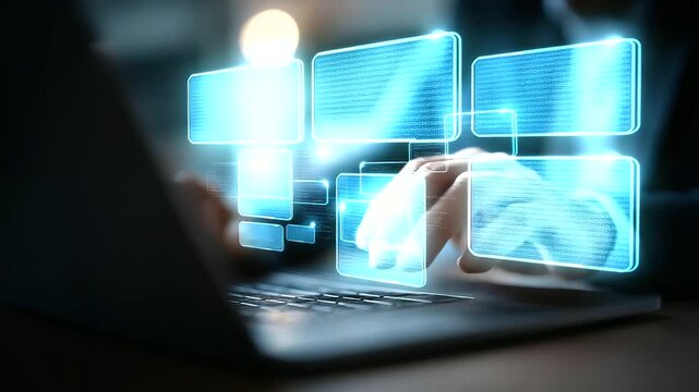 A data loss prevention analyst uses AI to detect and stop attempted data exfiltration dashboards highlighting sensitive information flows and blocked transfers cybersecurity