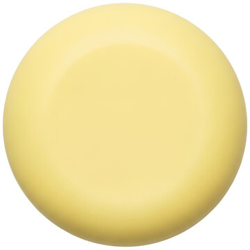 Smooth bright yellow sphere with subtle reflections, a versatile graphic element