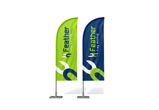 Feather Flag Banner Mockup