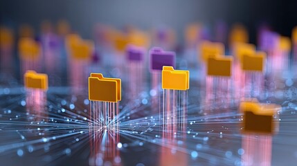 Abstract Digital Folders Network Design