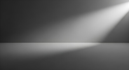 Gray background for product presentation with lights and shadows.
