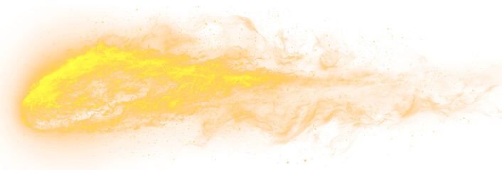 A meteor isolated on white background