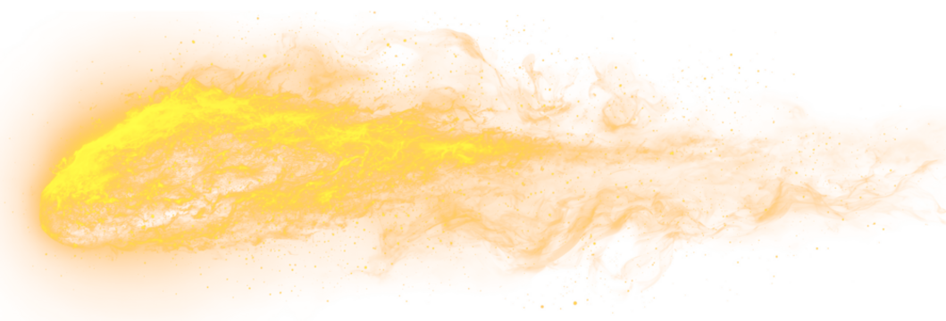 A meteor isolated on white background