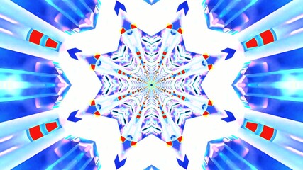 Seamless tunnel video loop creates an engaging visual experience of colorful patterns and dynamic motion