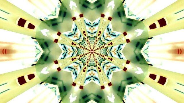 Seamless tunnel video loop showcasing vibrant colors and geometric patterns creating a dynamic visual experience