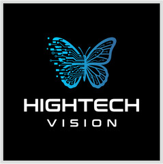 High Tech Butterfly Modern Logo Concept for Technology and Innovation Companies