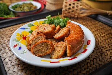 Sai Oua ,Northern Thai spicy pork sausage