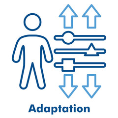 Adaptation Icon in Outline Color Style. Vector Illustration for flexibility, change, and adjustment concept.