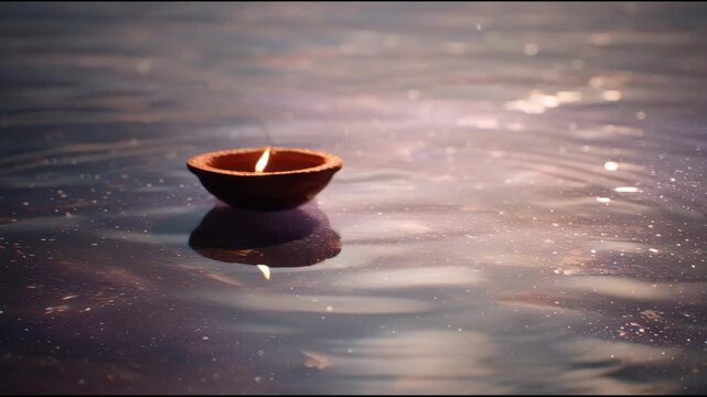 Traditional Diya Lamp Abstract Background for Diwali Festival