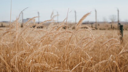 Obraz premium Dried grass for livestock feeding, nutrient-rich forage option