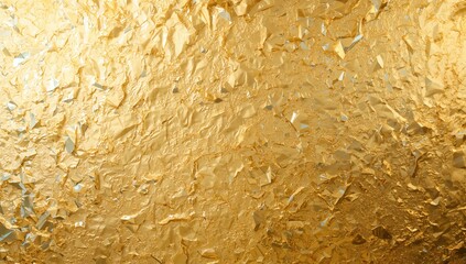 Abstract texture background of shiny gold metal wall, suitable for editorial header background