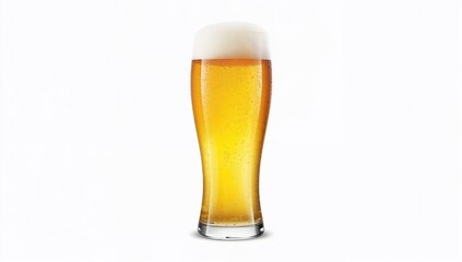 Tall, slim, and conical glasses designed to showcase the sparkling, golden hues of a light beer.