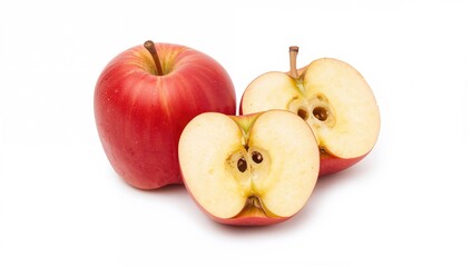 Evelina apples on a white backdrop, showcasing a fiber-dense choice