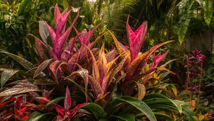 Colorful Neoregelia Bromeliads Brighten Gardens